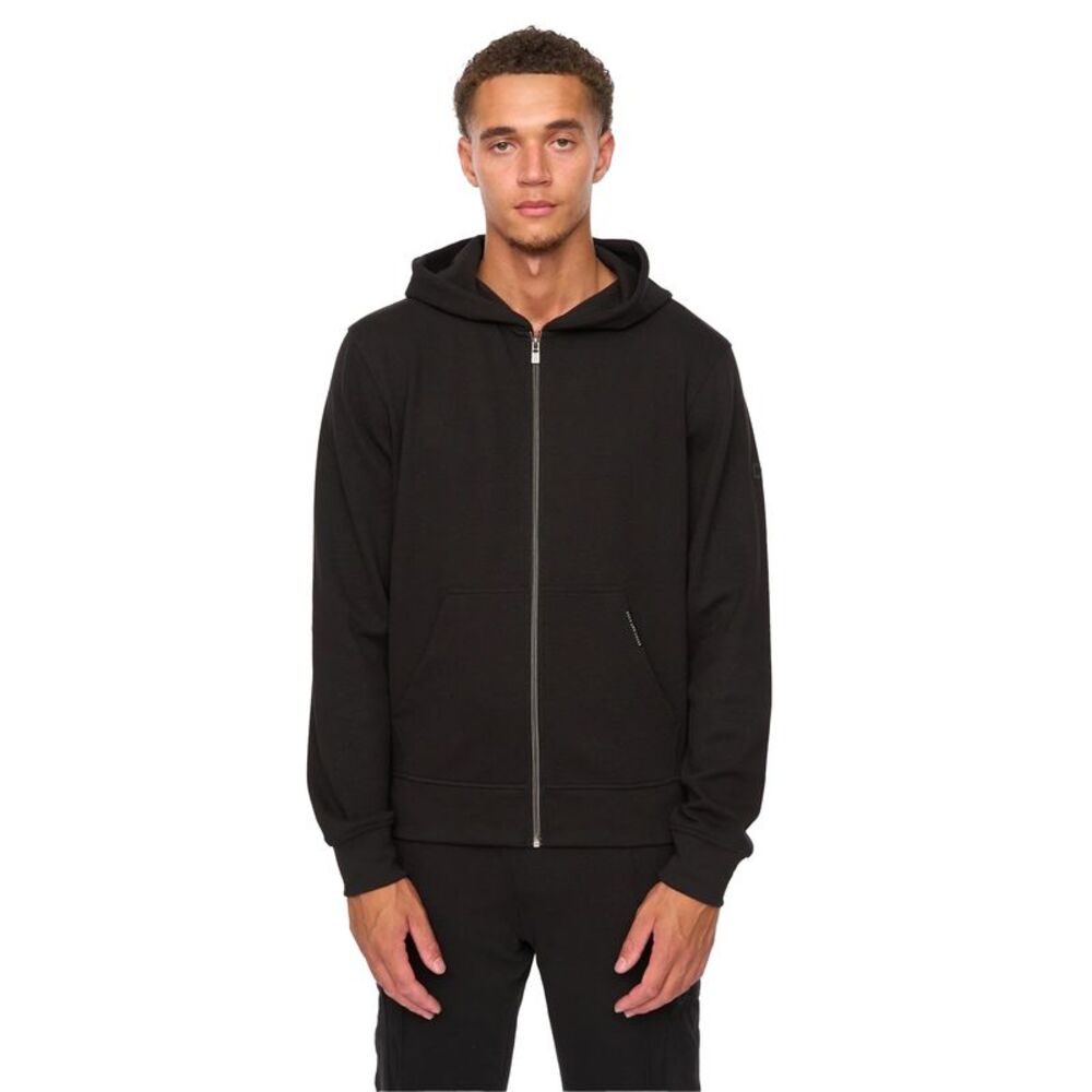 Duck and Cover Mens Optimus Full Zip Hoodie / Black